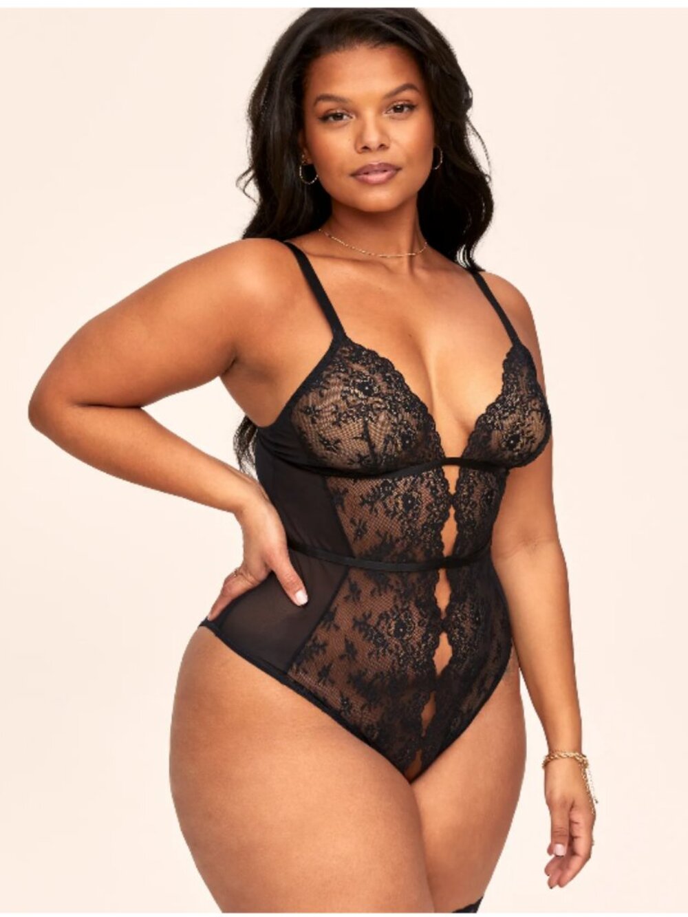 Adore Me Rosie Lace Bodysuit Black NWT 3X